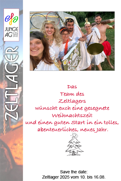 Weihnachtskarte Zeltlager